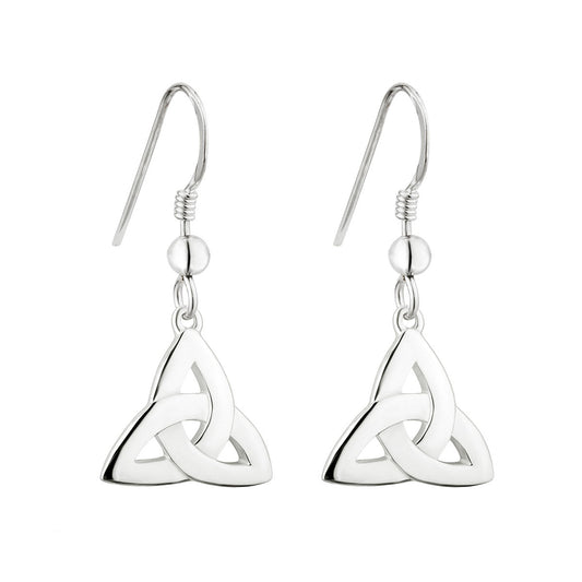 Solvar Sterling Drop Trinity Knot Earrings