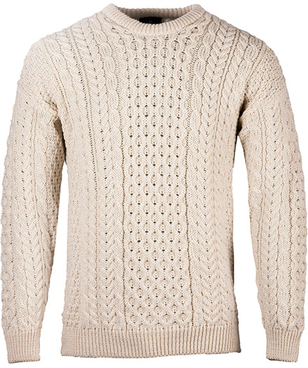 Traditional Unisex Crew Sweater in Natural