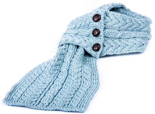 Aran Woollen Mills Merino Button Loop Scarf
