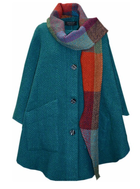 Branigan Weavers Tina Cape in Killybegs Jade